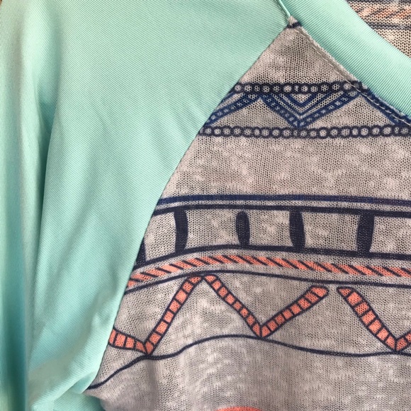 Arden Furtado Sheer Raglan multi color longsleeve - Picture 3 of 11